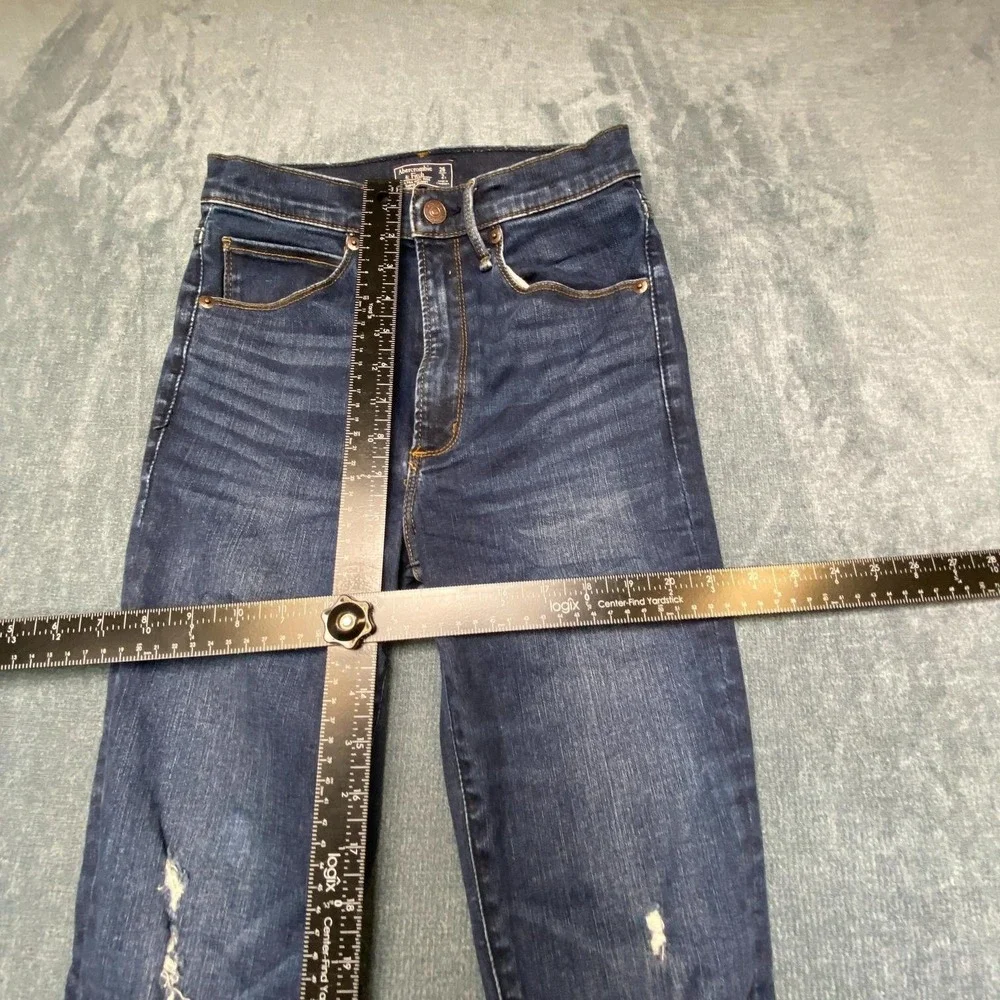 Abercrombie & Fitch Jeans Womens 26/2S Blue Denim Ultra High Rise Super Skinny